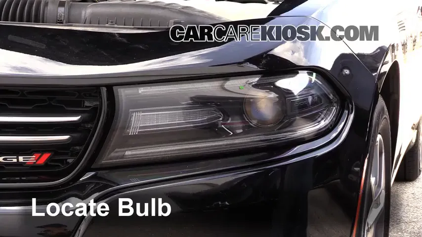 2015 Dodge Charger SE 3.6L V6 FlexFuel Éclairage Feux de route (remplacer l'ampoule)